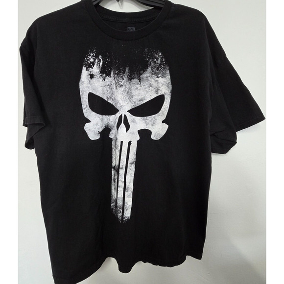 Marvel Comics Punisher Skull Logo Full Front Print Adult Size 2XL Shirt‎ - Picture 1 of 8